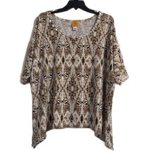 Ruby Road Tan Brown Women’s Shirt Size Large
